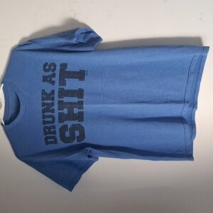 Funny "DRUNK AS SH*T" Spencer's t-shirt size L